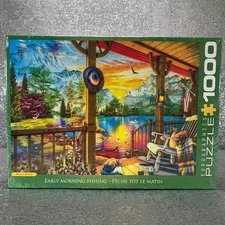 Eurographics 1000 Piece Puzzle Early Morning Fishing Artist Series Sealed