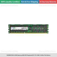 M393B5270DH0-CH908 Samsung 4GB DDR3 Registered ECC PC3-10600 1333Mhz 1Rx4 Memory