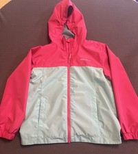EDDIE BAUER Windbreaker Youth Pink Blue Zip Up Jacket Size M 10-12 