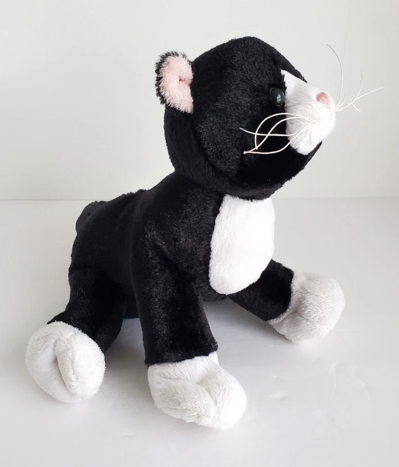 Webkinz Tuxedo Cat NO CODE Ganz Black White Plush Toy Stuffed Animal HM654 - image 3 of 4