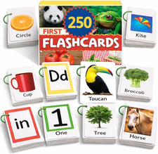 Flash Cards for Toddlers 1  3 with Rings,250 Double-Sided Cards,500 Words  1 Year