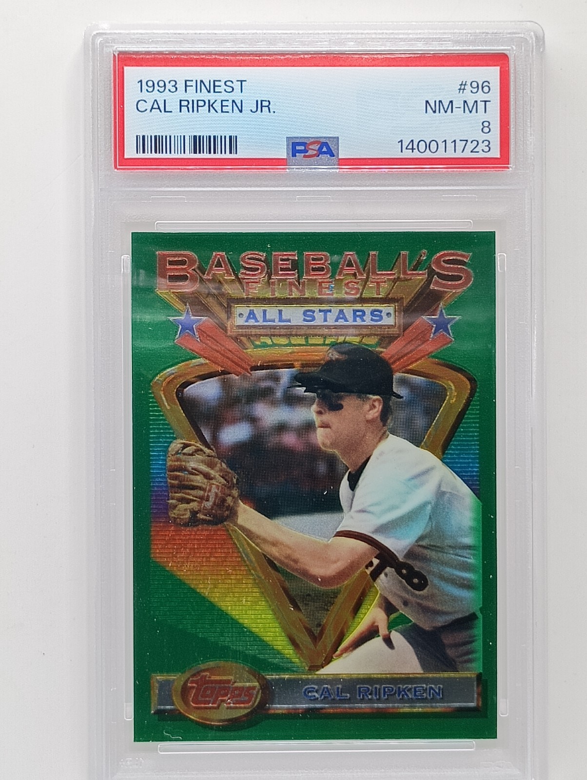 1993 Topps Finest  #96 Cal Ripken Jr PSA 8