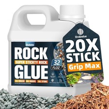 Rock Glue 32OZ - Mulch Glue for Landscaping with Grip Max for Strong Adhesion of