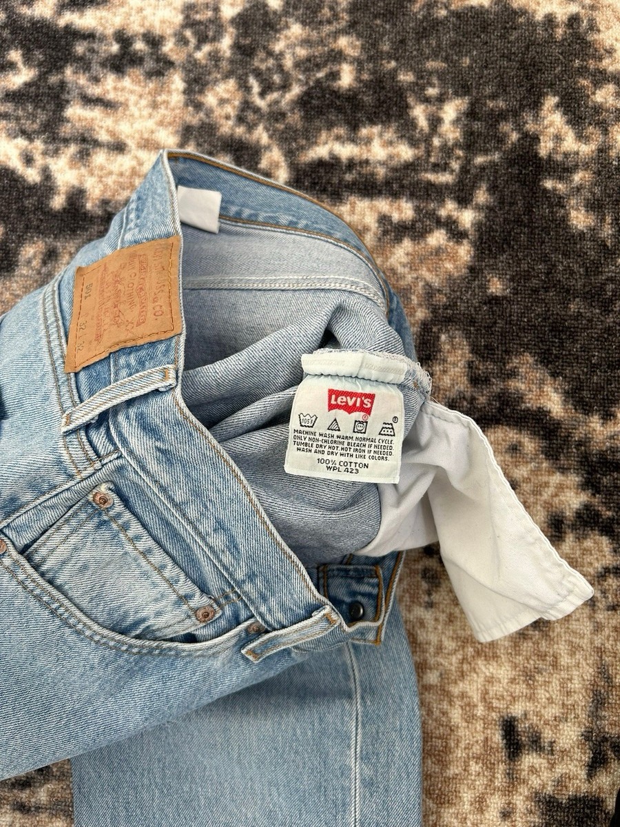 Vintage 90s Levis 501 Denim Jeans Made in Guatemala Size W32 L32