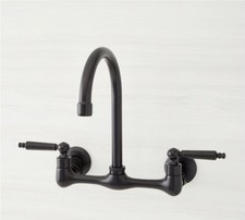 Signature Hardware Jessamy Two Handle Wall Mount Kitchen Faucet SH349723MB