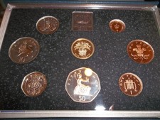 1984 Proof Coins Set, 8 Coin, Royal Mint Issue, Complete with COA.