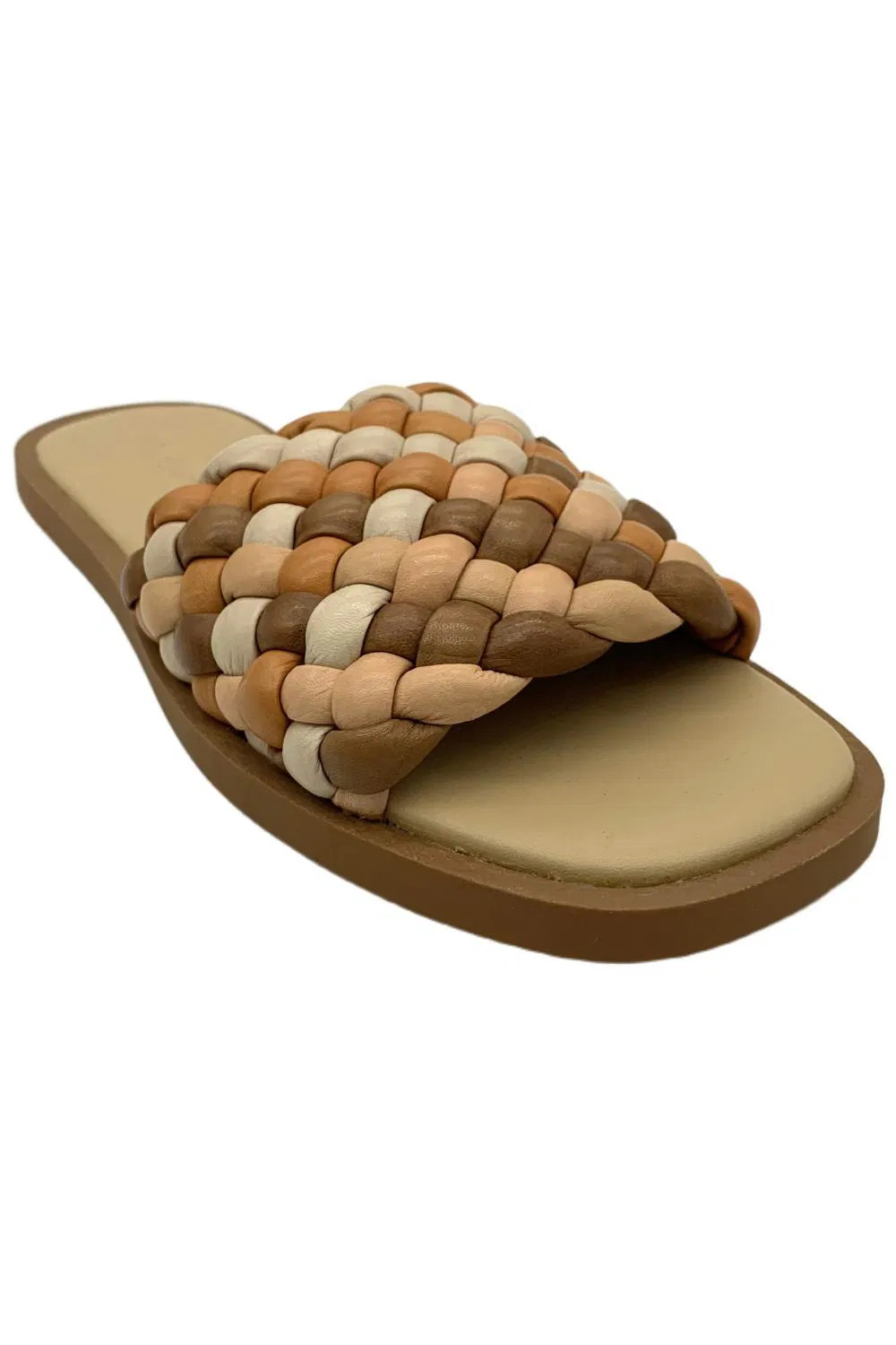 Madewell Womens Nora Puffy Woven Slide Multi-Mulled Cider