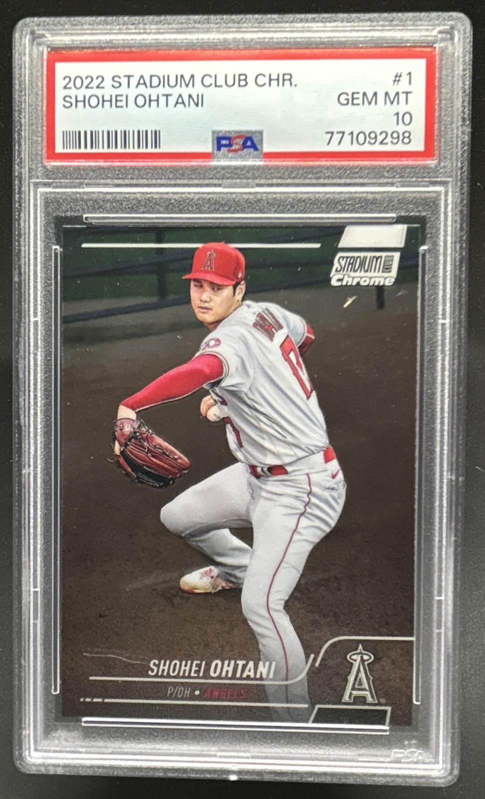 2022 Topps Stadium Club Chrome Shohei Ohtani #1 Angels PSA 10 GEM MINT view 1