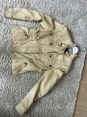 Lederjacke Massimo Dutti M/ 38 beige Gefüttert
