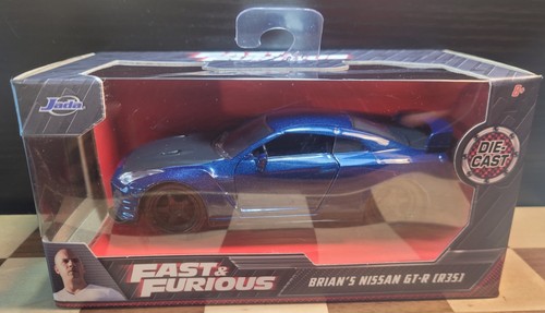 Jada Toys Fast and Furious Brian's Nissan GT-R R35 1 /32 Scale Blue ...