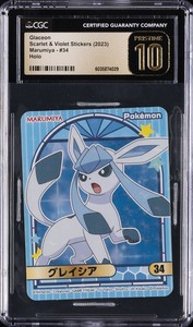 2023 MARUMIYA POKEMON STICKERS #34 GLACEON CGC 10 PERFECT
