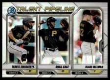 2021 Bowman Talent Pipeline Oneil Cruz/Blake Weiman/Travis Swaggerty Pittsburgh