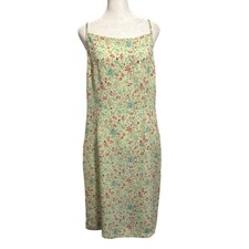Vintage Old Navy 12 Floral Print Midi Dress Tank Cottagecore Cottage Chiffon