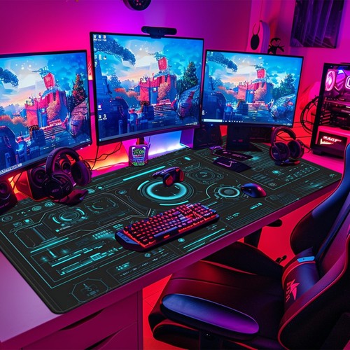ZOCOZY Grand Tapis de Souris Gaming Extended, (48" x 24") Grand Bureau Mat pour Bureau... - Photo 7/9