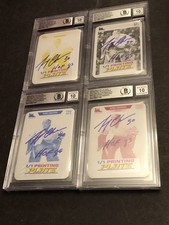 BECKETT (Set of 4) SIGNED 2024 LEAF GERRY CHEEVERS PRINTING PLATES ALL 10 AUTO’s