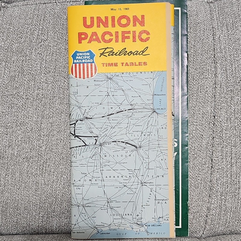 Union Pacific Railroad Public Timetable May 15, 1969 + N.C.&St.L. 1957