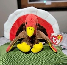 TY Beanie Baby GOBBLES The Turkey (5.5 In) Very Rare Retired With Errors