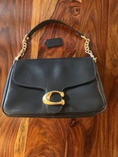 Coach Tabby Shoulder Full Grain Leather Bag 26 Black/Gold