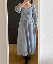 Neuflora Gentry Dress Blue S abito mussola elasticizzato cottagecore fiori blu NUOVO!