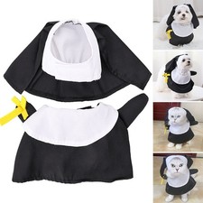 Dog  Cat Funny Nun Costume Pet Clothes Halloween Christmas Party Cosplay