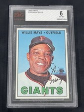 Willie MAYS 1967 Topps #200 Beckett Vintage Grading 6 EX-MT 67 SF GIANTS BVG
