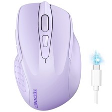 Wireless Mouse BT5.0/3.0 2.4G Rechargeable 4800 DPI Silent USB A Blueto...