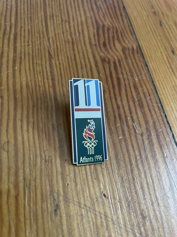 1996 Olympic Games Atlanta WXIA-TV Enamel Metal Pin