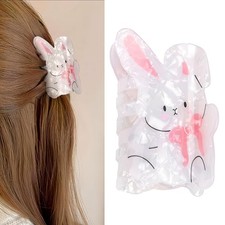 Easter Bunny Hair Clip Bunny Hair Claw Clips for Women for Thick Hair Cute Wh...