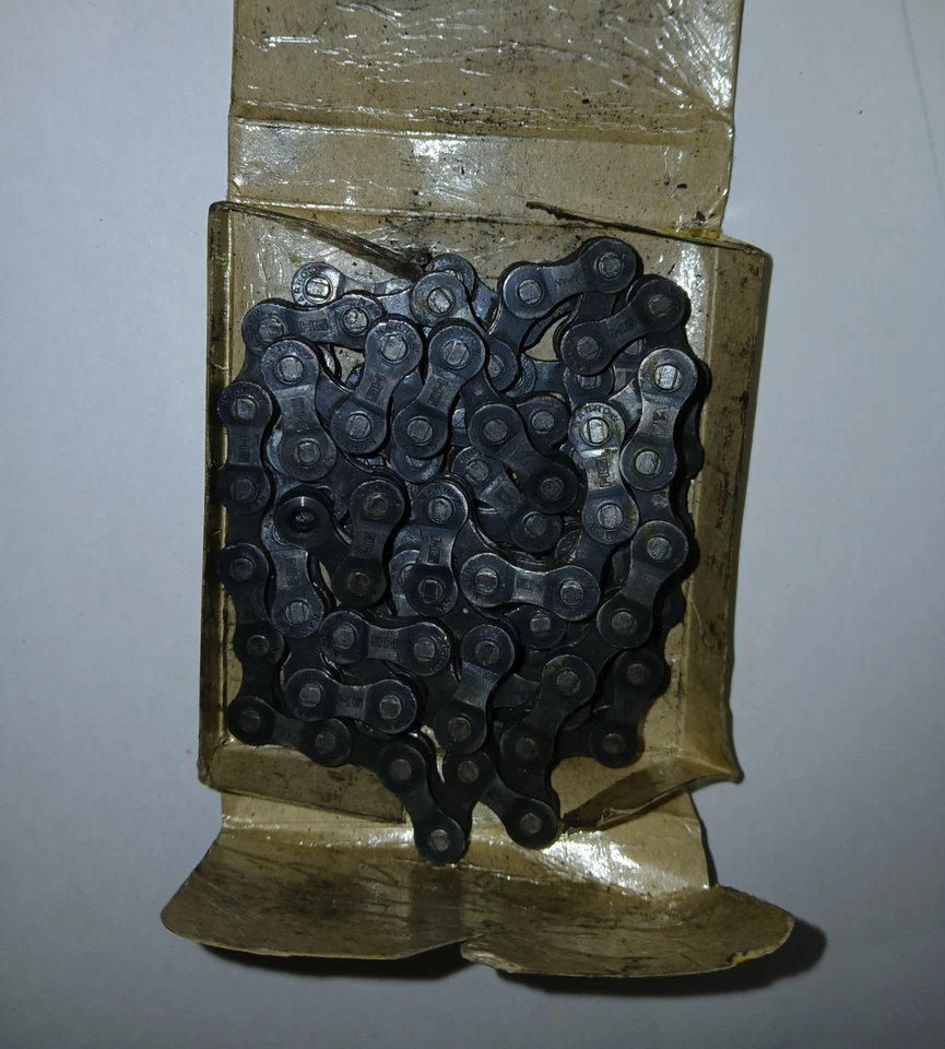 NOS KMC HP 70S Bicycle Chain 116L Nickel Finish 7/8 speed Road Mountain vintage - Image 3 of 4