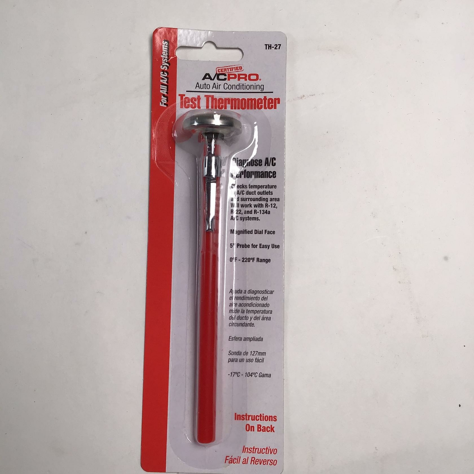 Interdynamics Pack of 12 Automotive A/C Test Thermometer for R12 and R