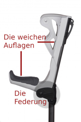 FDI Krücken - ERGODYNAMISCH  - für Kinder und leichte Personen bis 60kg - 1Paar