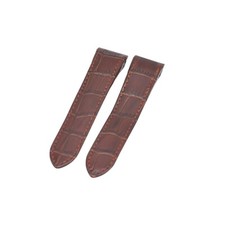 20mm Brown Leather Watch Strap For Cartier Santos