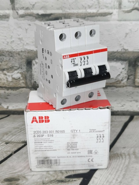 Abb S3p B16 2cds 2 001 R0165 Circuit Breaker Miniature For Sale Online Ebay