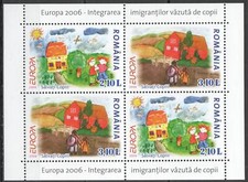 RM604 2006 ROMANIA ART SALVATI COPIII EUROPA CEPT MICHEL #6065-66 1BL MNH