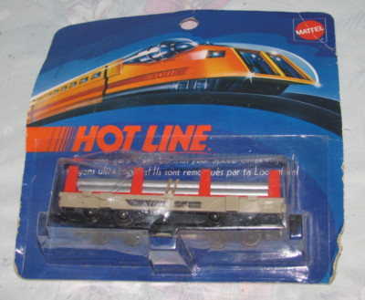 Vintage 1971 Mattel Hot Line Hotline Model Train Mad Flatter Cargo Car MOC New