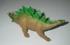 GREEN AND BROWN STEGOSAURUS FIGURE