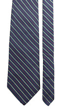Vintage Brooks Brothers Tie Mens Blue Regimental 100% Silk Makers Made in USA