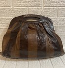 Vantage Two Tone brown, Tan Genuine, leather large bag Made In Uruguay, 14 X16