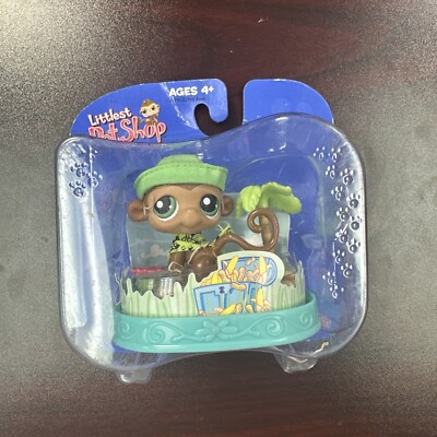 Littlest Pet Shop: LPS Monkey on island - 2005 Target Exclusive - NEW!