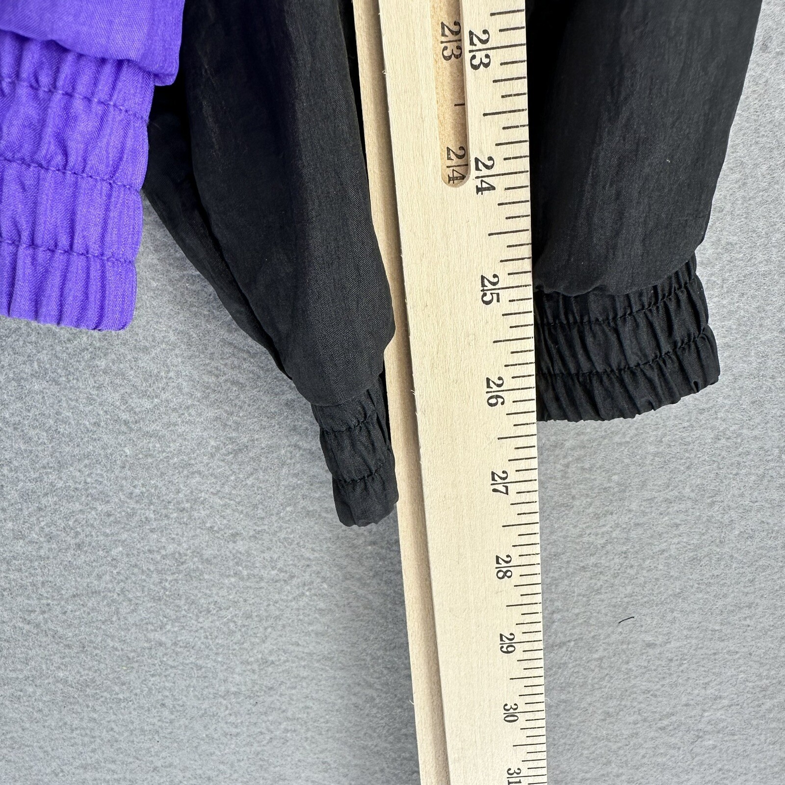 VTG Roundtree & Yorke Sport Purple Black Windbreaker Jacket Mens L 90s HOODED