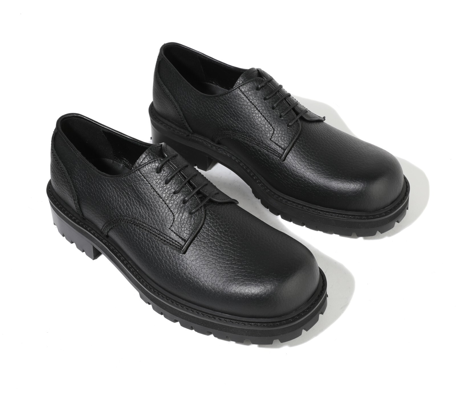 SAOLA Scarpe eleganti Firenze Atelier uomo Embo in pelle nera Oxford Derby suola Commando