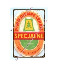 Polish beer Specjalne Piwo Ciemne Lekkie Browar Ostrowiecki metal tin sign