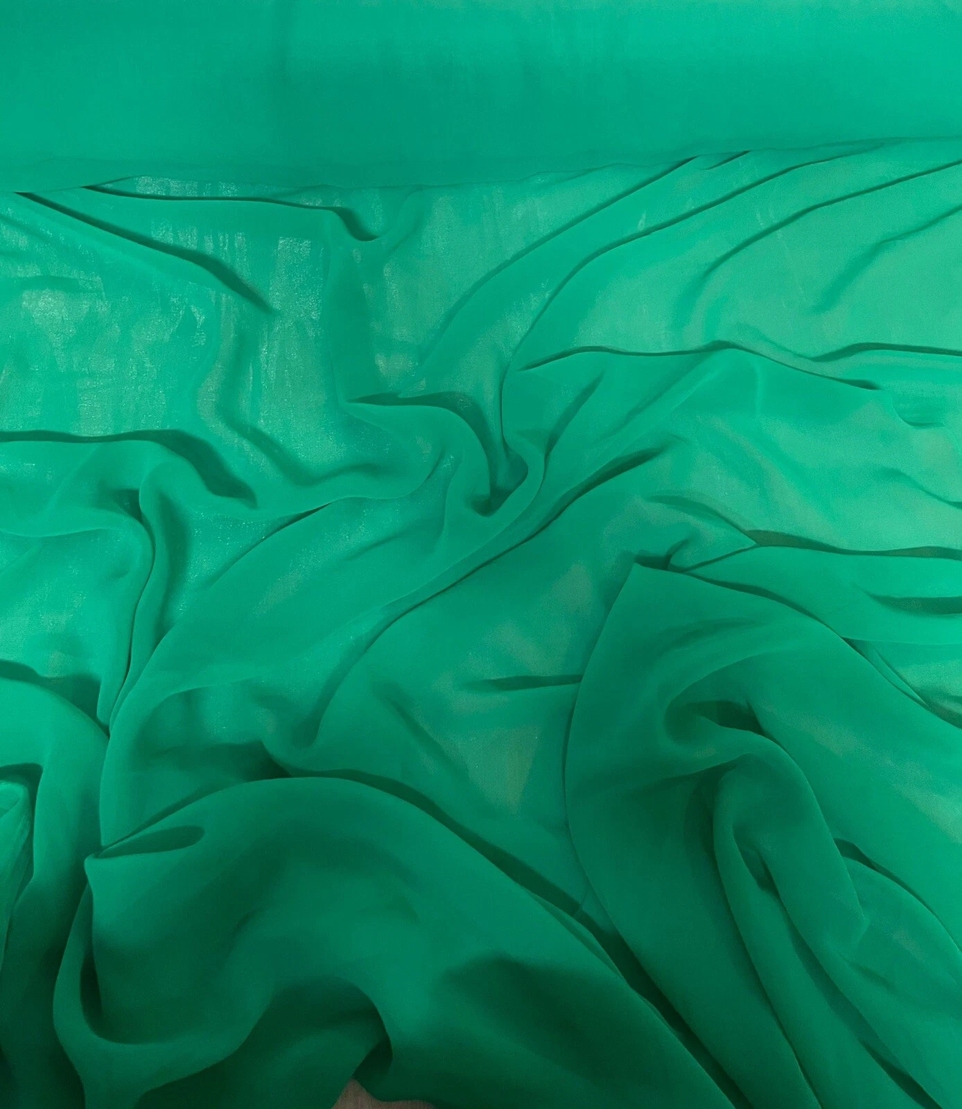 ROBE DOUCE MOUSSELINE VERTE SUPRÊME 1 MÈTRE TISSU FLOTTANT LÉGER LARG”
