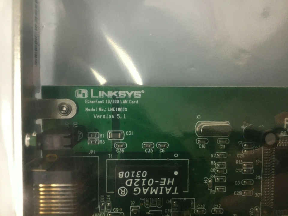 LINKSYS LNE100TX 10/100 ETHERNET PCI ADAPTER Lan Card - Image 2 of 4