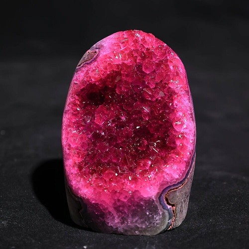 1PZ Cristallo Rosso Rosa Grappolo Geode Naturale Esemplare Minerale Decorazione Ufficio e Regali - Foto 18 di 26