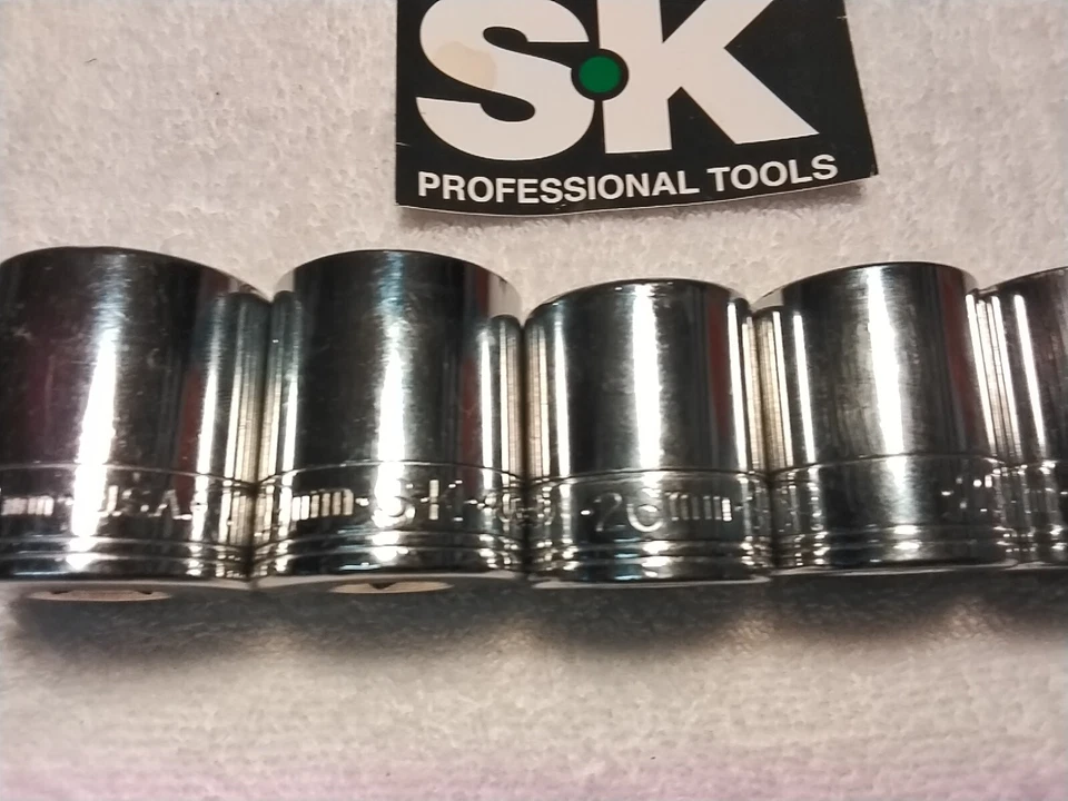 S-K  1/2" DRIVE  SOCKET SET MM 12PT 8PC  - Image 2 of 4