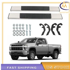 Running Flat Board For Silverado Sierra 1500 2500HD 2019 2020-2022 6" Step Bars