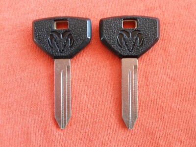 2 DODGE RAM TRUCK DAKOTA RAM LOGO ORIGINAL MOPAR NOS KEY BLANKS 1994 - 2005