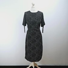 Midi Dress Black Size UK 12