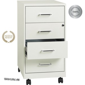Mobile Steel File Cabinet 4 Drawer Office Storage Rolling Organizer Lockable Ebay
